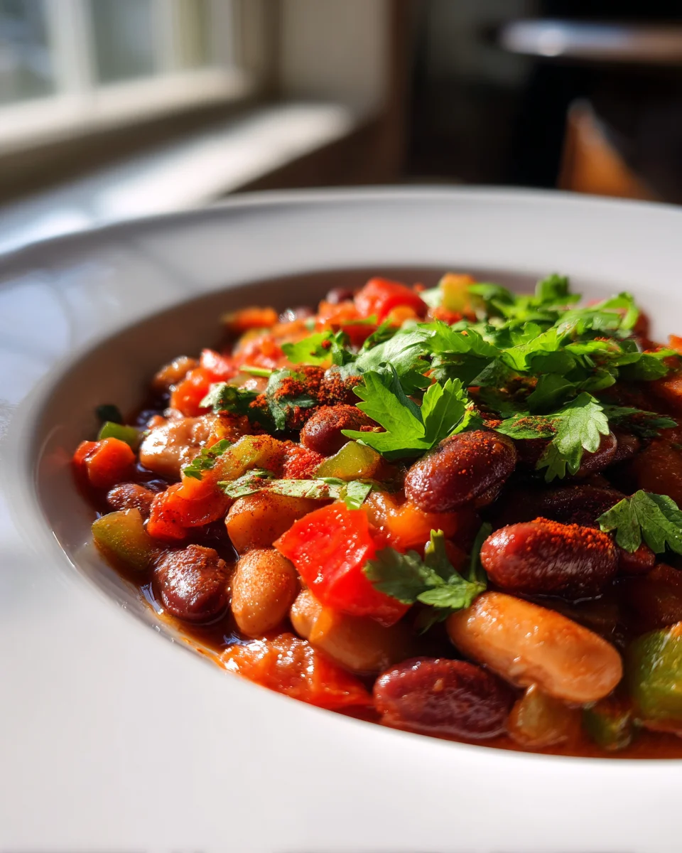 Cremiges Slow Cooker Drei-Bohnen-Chili – Dein Rezept für Glück