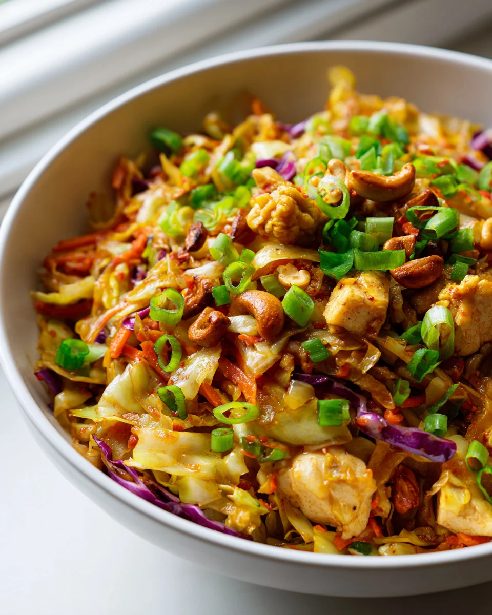 Cashew-Hähnchen Egg Roll Bowl: Schnell, einfach & lecker!
