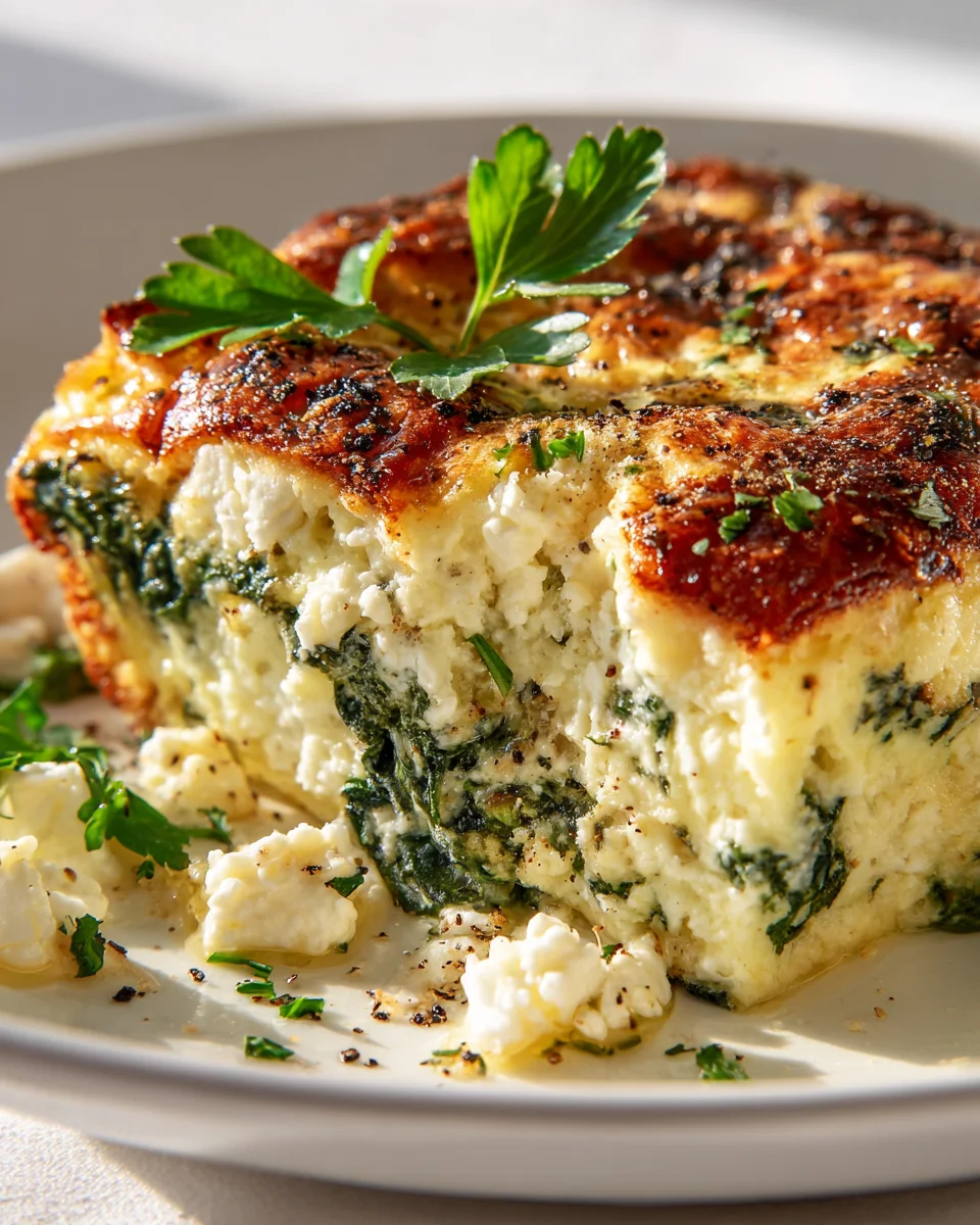 Low Carb Spinat Auflauf mit Feta und Ei – Gesund genießen!
