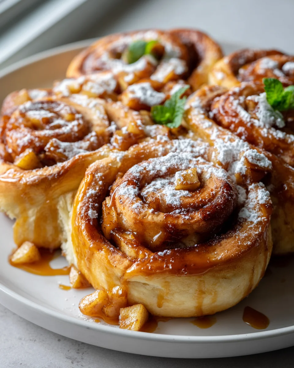 Himmlische Apfel-Zimtschnecken mit Karamell-Topping