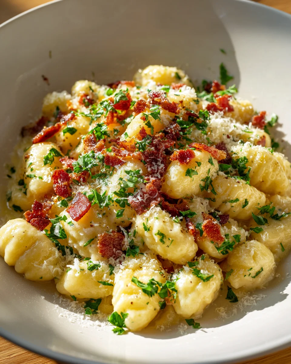 Cremige Gnocchi Carbonara mit Rind – Ihr neues Lieblingsrezept!
