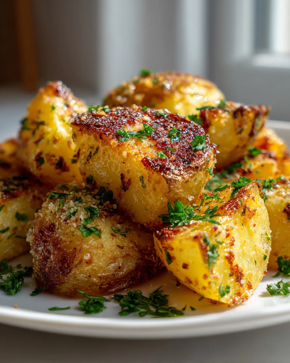 Perfekte Knoblauch-Parmesan Ofenkartoffeln für jeden!