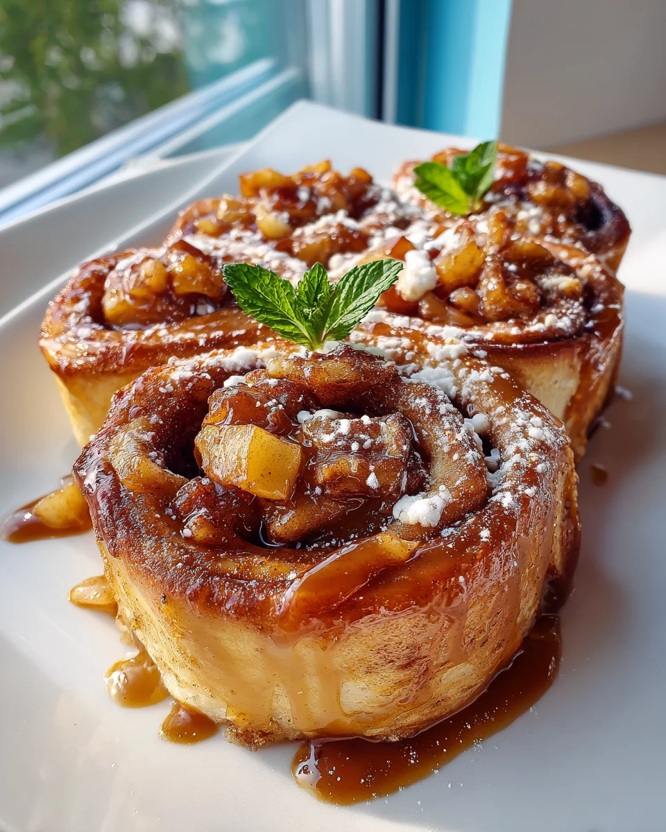 Himmlische Apfel-Zimtschnecken mit Karamell-Topping