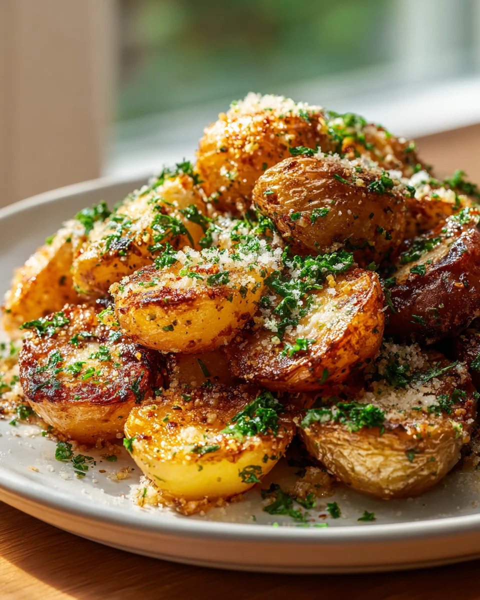 Perfekte Knoblauch-Parmesan Ofenkartoffeln für jeden!