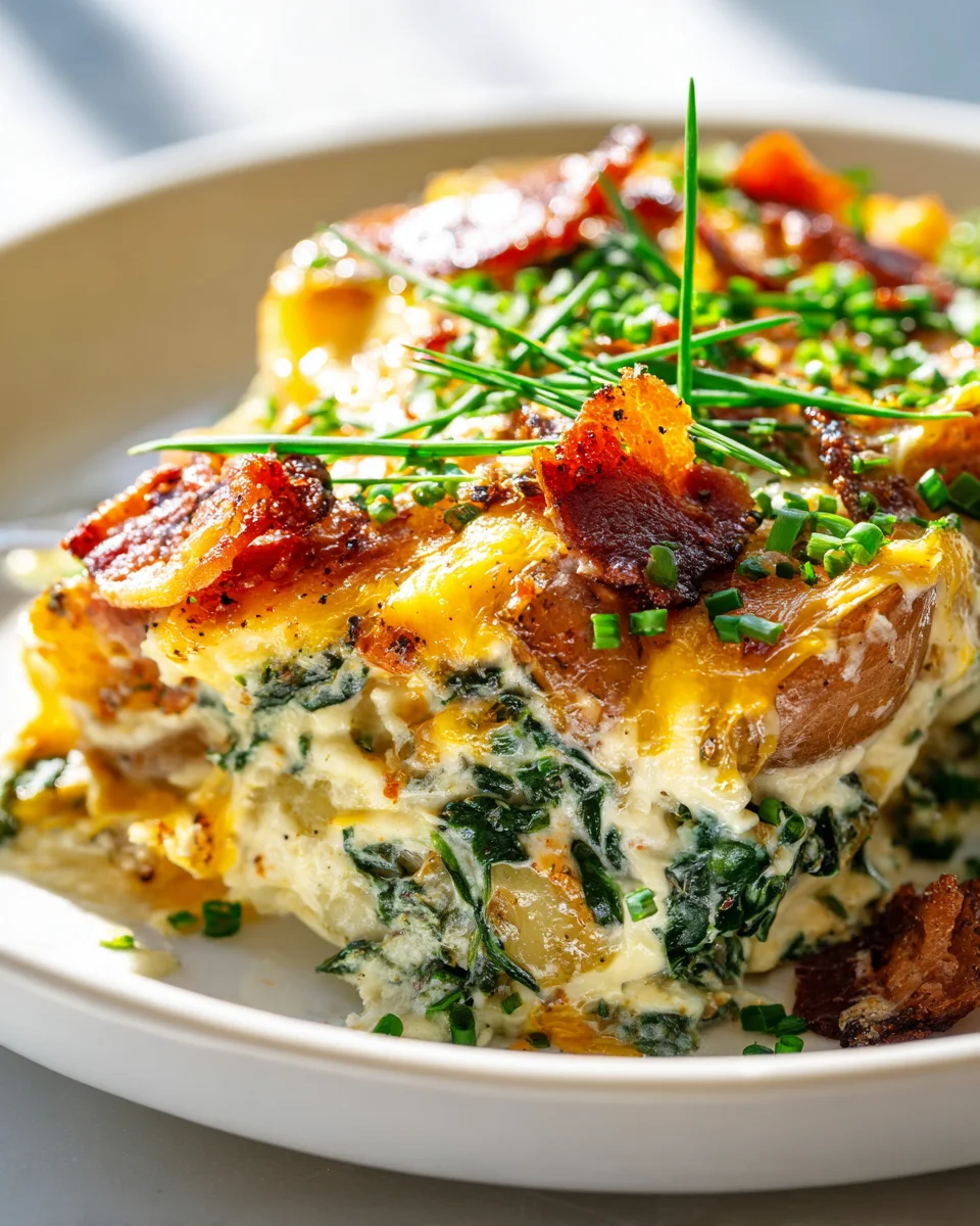 Herzhafter Kartoffel-Spinat-Ranch-Auflauf: Einfach & lecker!