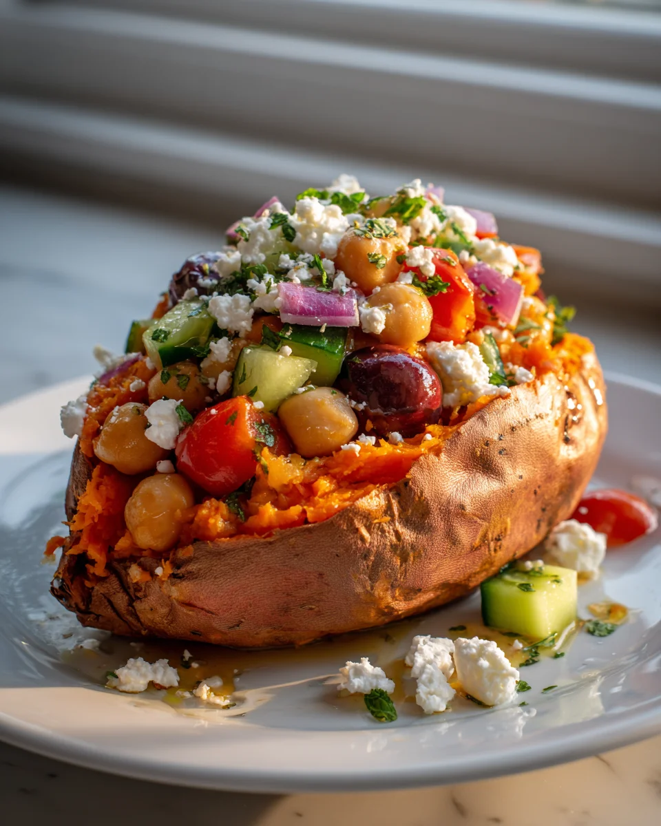 Gesunde Mediterrane Gefüllte Süßkartoffeln leicht gemacht
