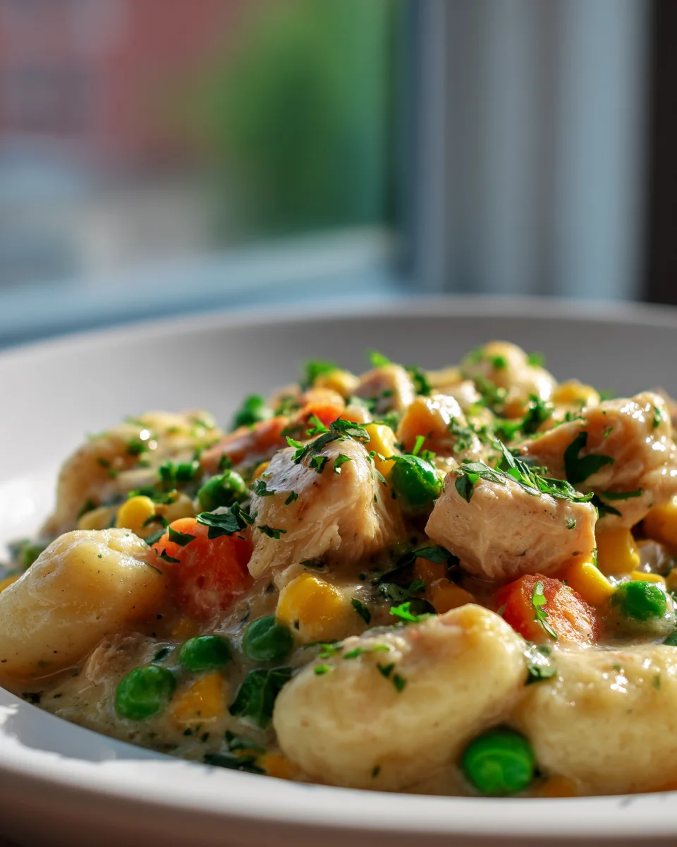 One Pot Gnocchi Hähnchen Pot Pie Rezept – Super Lecker!