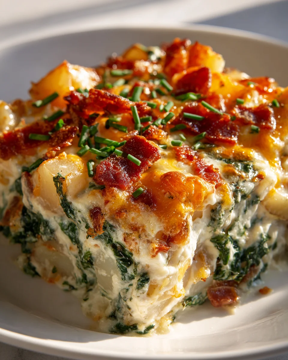 Herzhafter Kartoffel-Spinat-Ranch-Auflauf: Einfach & lecker!