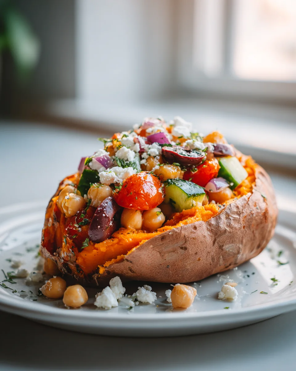 Gesunde Mediterrane Gefüllte Süßkartoffeln leicht gemacht