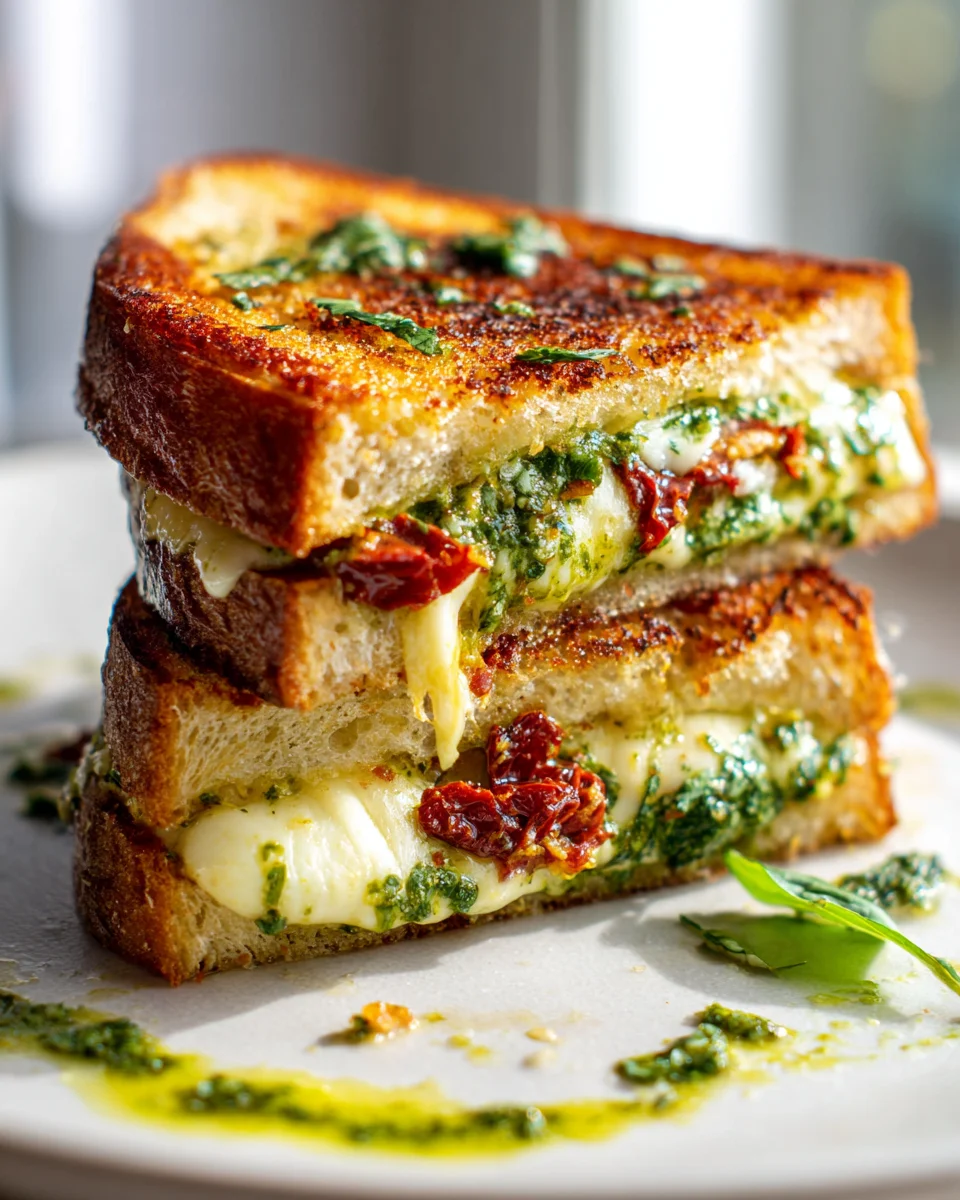 Sourdough Pesto Grilled Cheese: Herzhaft & unwiderstehlich!