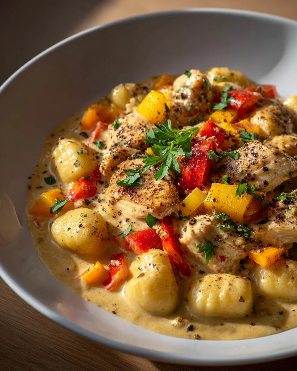 Cremige Gnocchi mit Huhn & Paprika: Schnell gemacht!