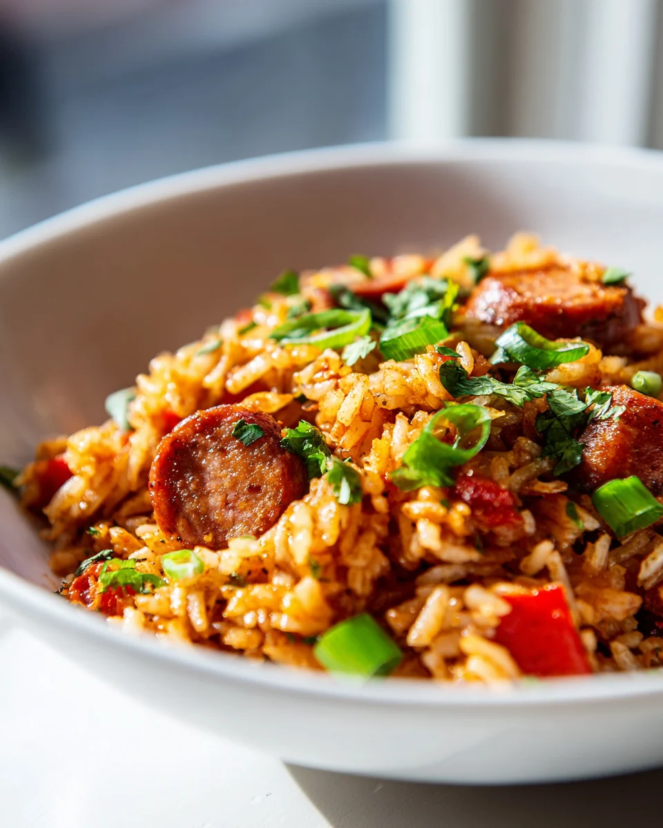 Cajun Wurst Reis Jambalaya: Würzig, einfach & unvergesslich!