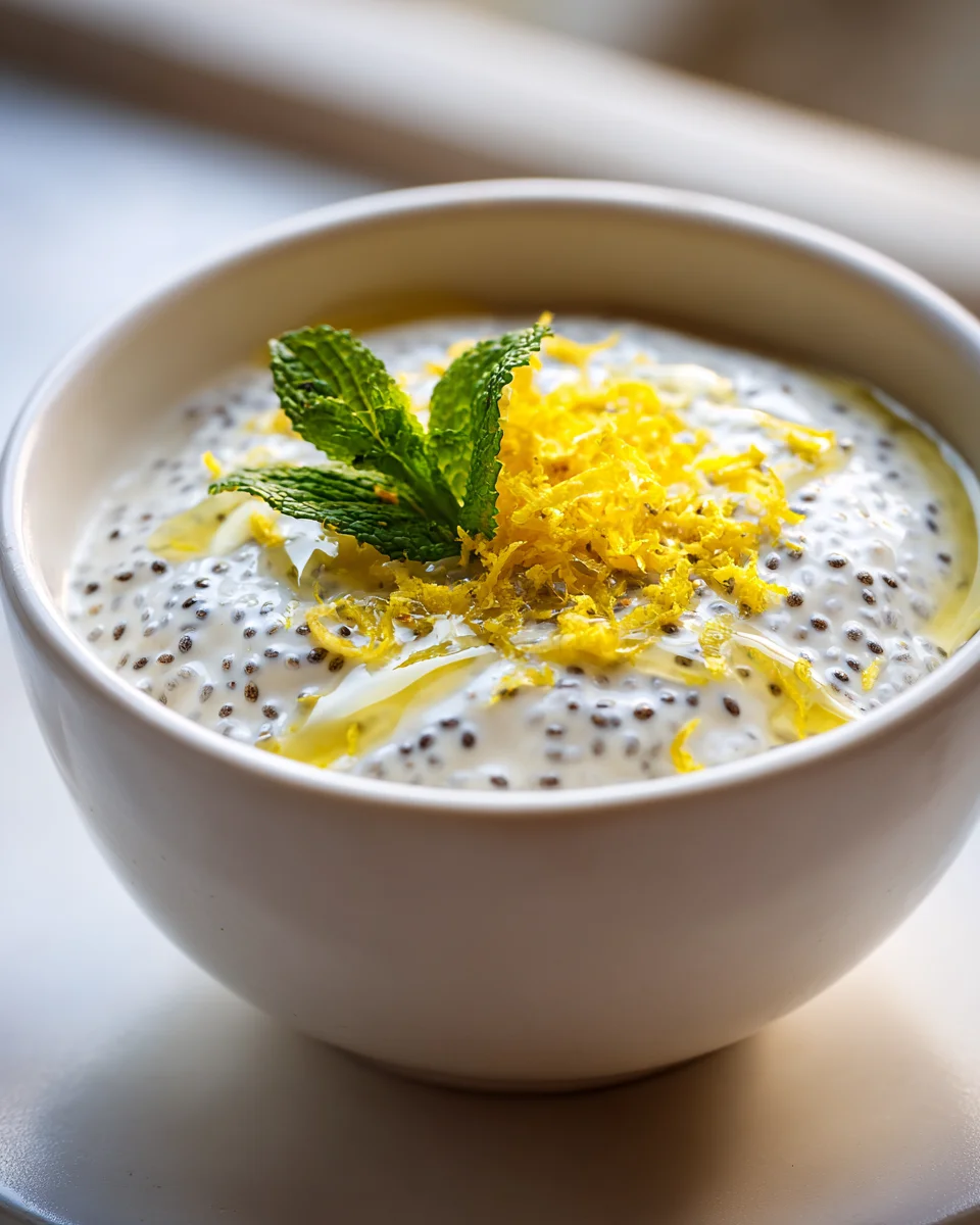Extra Aromatischer Zitronen Chia Pudding mit Vanille Zesten
