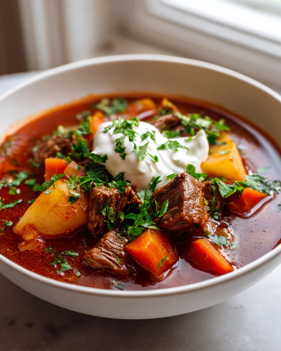 Original Deutsche Gulaschsuppe – Herzhaftes Rindfleisch