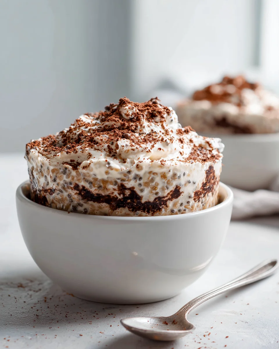 Köstliche Tiramisu Uebernacht Haferflocken – schnell & gesund.