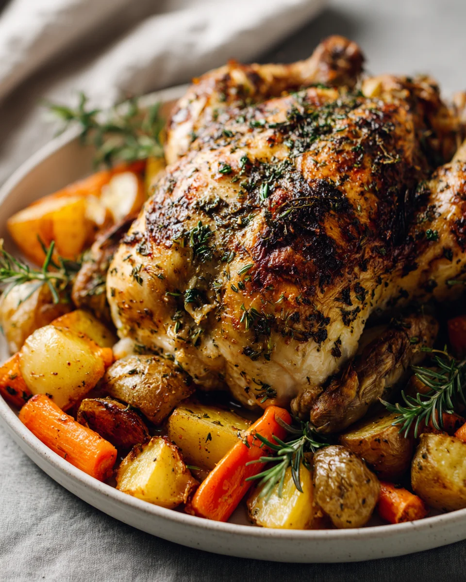 Saftiges Römertopf Kräuterhähnchen: Einfach & perfekt gebraten!