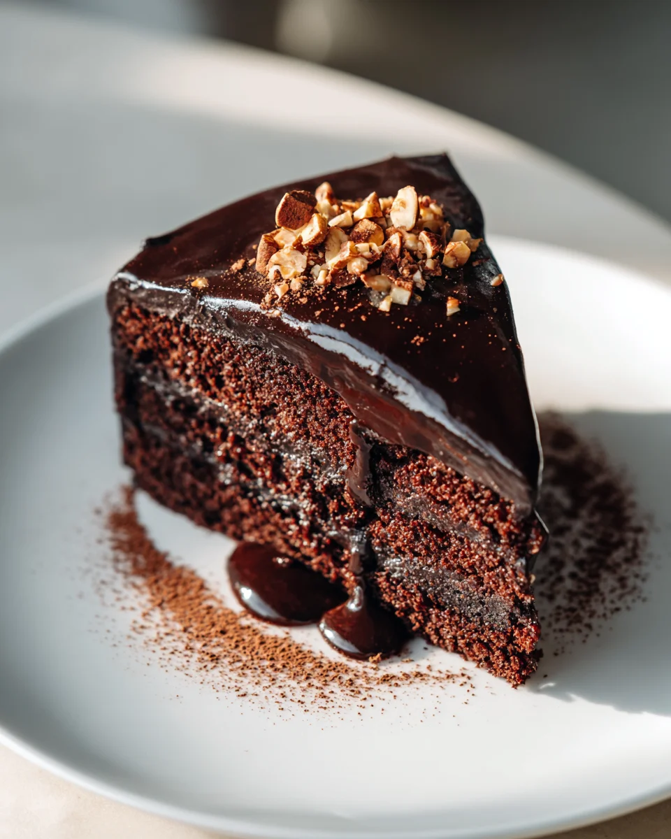 Schoko Erdbeer Alkoholfreier Bierkuchen mit cremiger Ganache