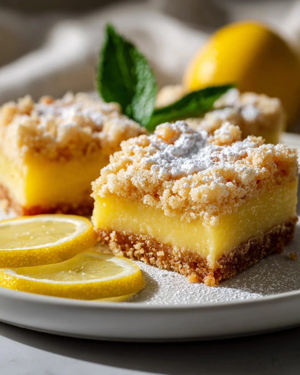 Saftige Lemon Crumb Bars Rezept – Einfach & unwiderstehlich