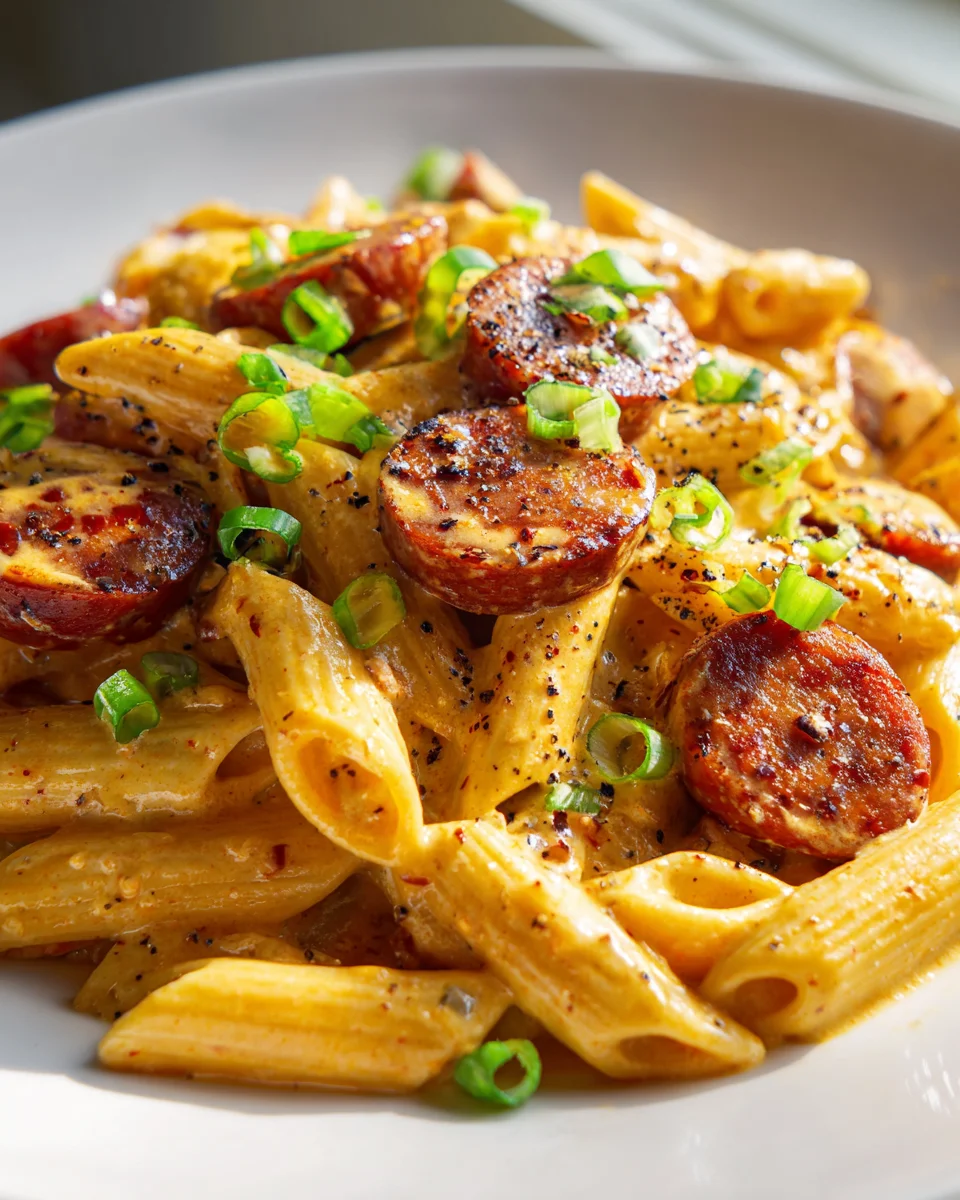 Cajun Wurst Pasta: Schnelles Familienessen in Min.