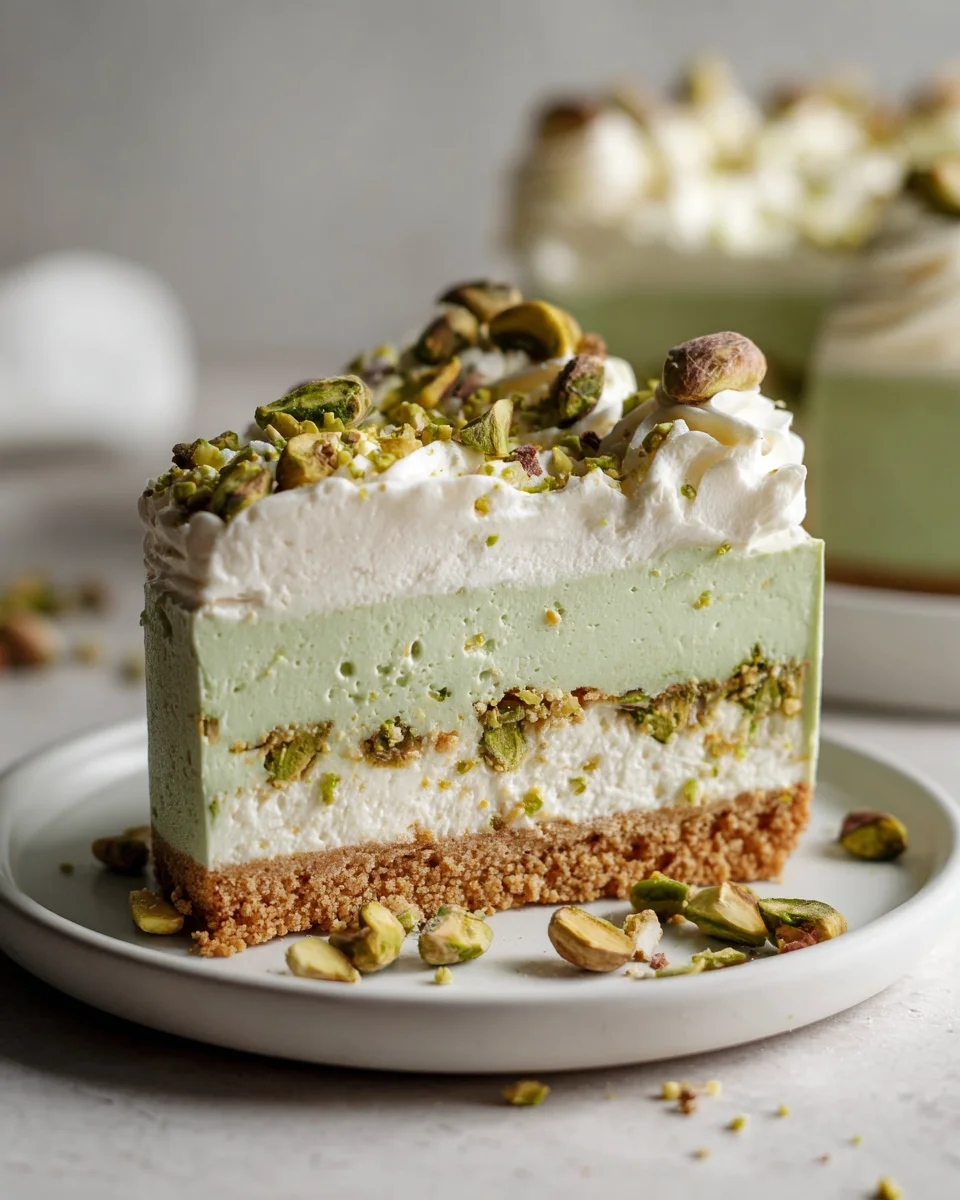 No Bake Pistazien Cheesecake im Schichtdessert - Elegant & Lecker!
