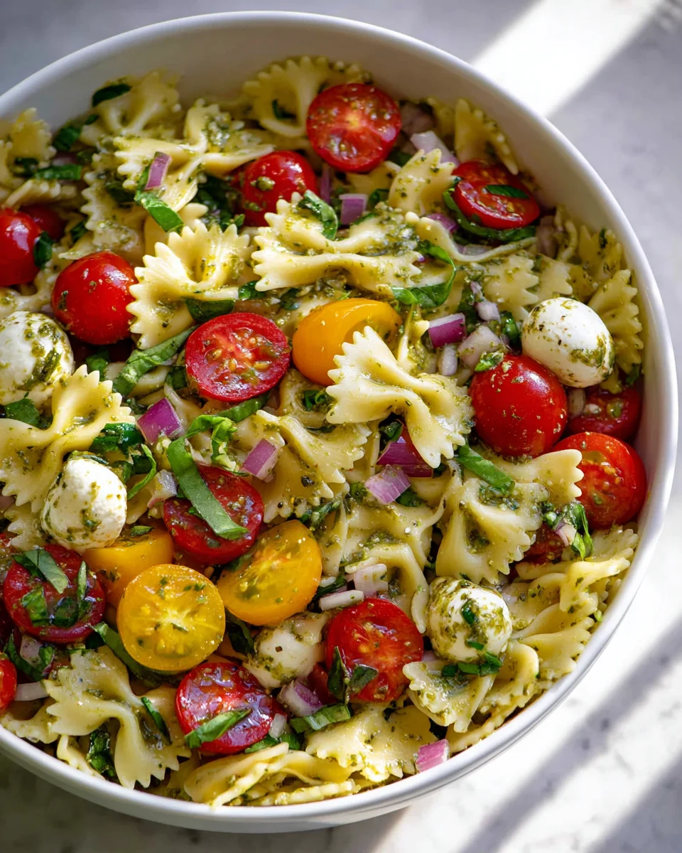 Leckere Bow Tie Pasta Salad: Frisch und einfach zubereitet!
