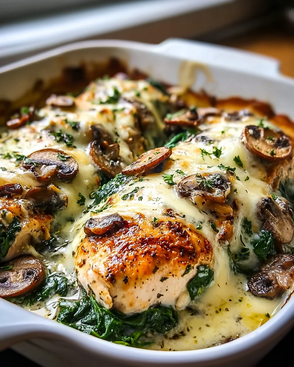 Low Carb Hähnchen Spinat Pilz Auflauf – Gesund & Lecker!