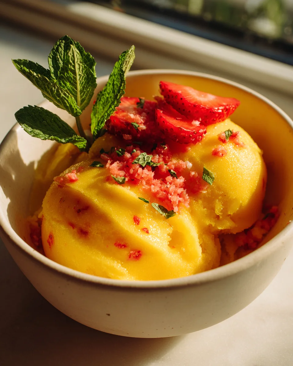 Dein Mango Erdbeer Sorbet Rezept: Einfach, Frisch & Kühlt Perfekt!