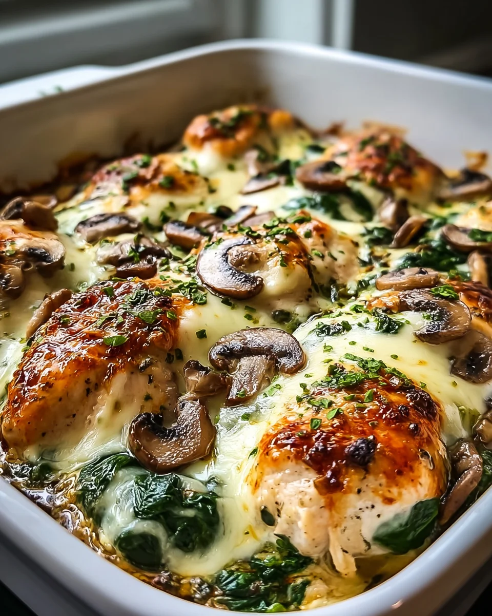 Low Carb Hähnchen Spinat Pilz Auflauf – Gesund & Lecker!