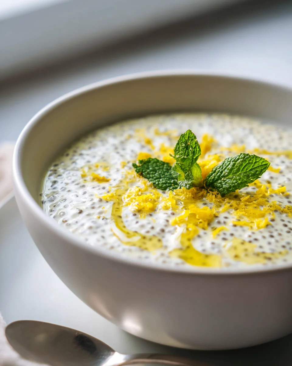 Extra Aromatischer Zitronen Chia Pudding mit Vanille Zesten