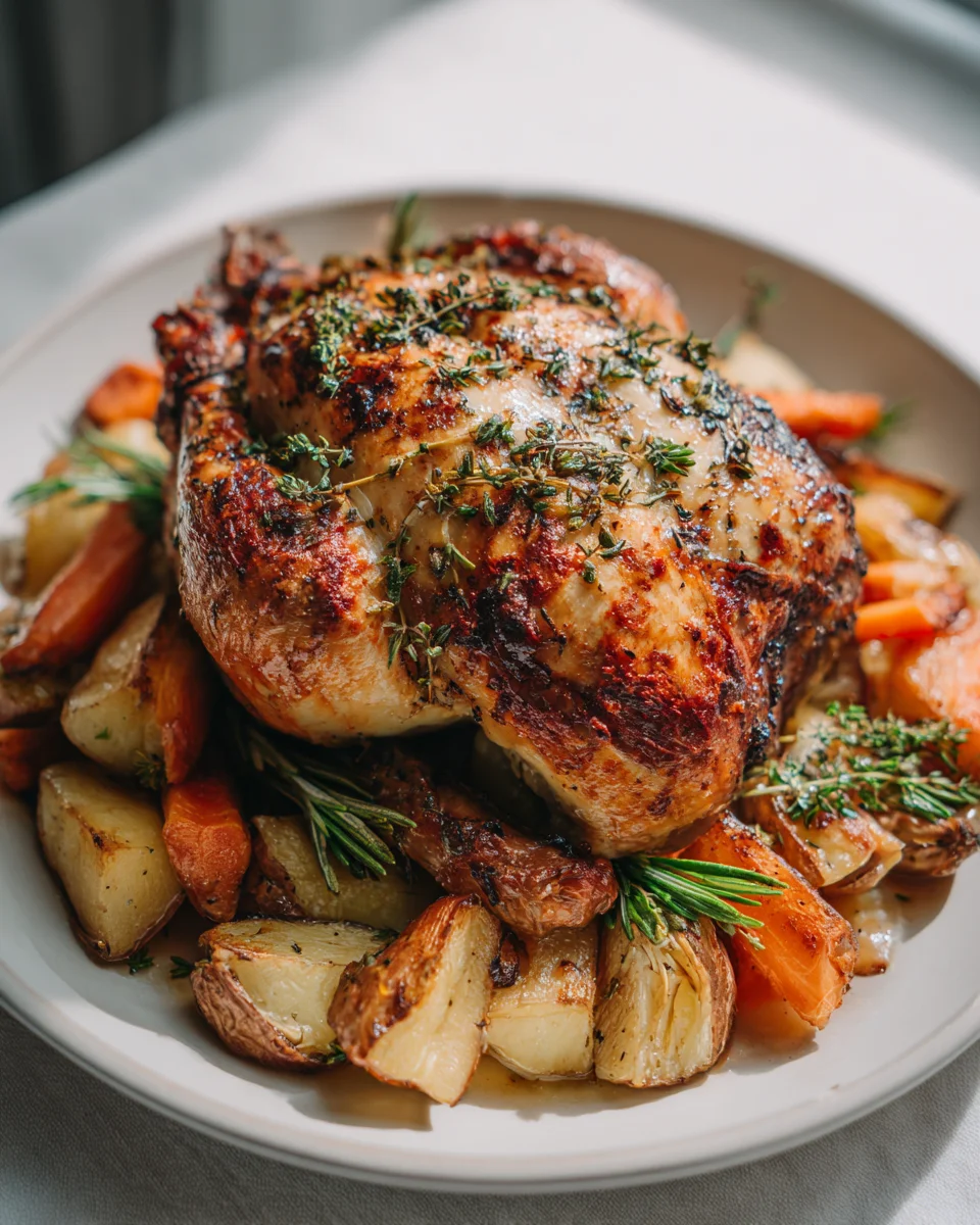 Saftiges Römertopf Kräuterhähnchen: Einfach & perfekt gebraten!