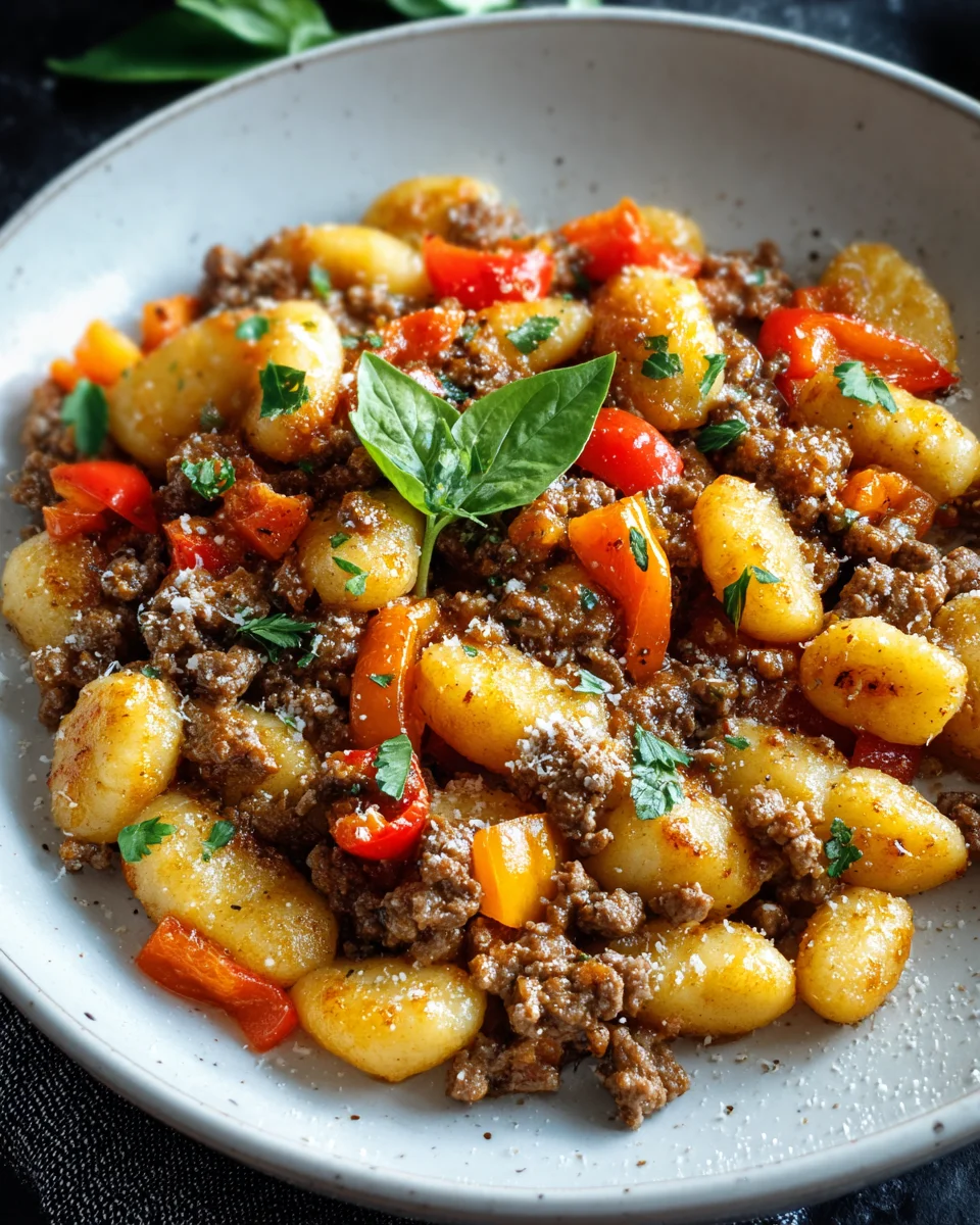 Leckere Gnocchi Pfanne mit Gemüse und Kräutern genießen