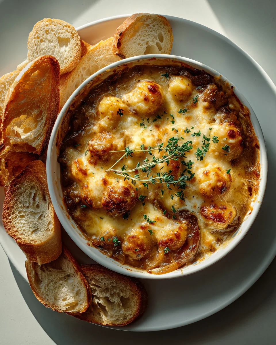 Gebackene Französische Zwiebel Gnocchi: Einfach & Lecker