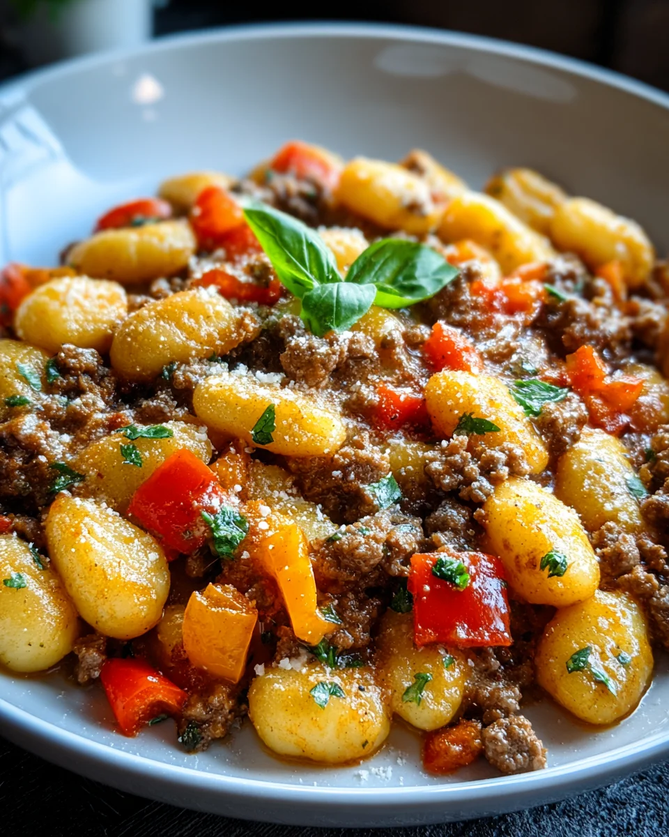 Leckere Gnocchi Pfanne mit Gemüse und Kräutern genießen