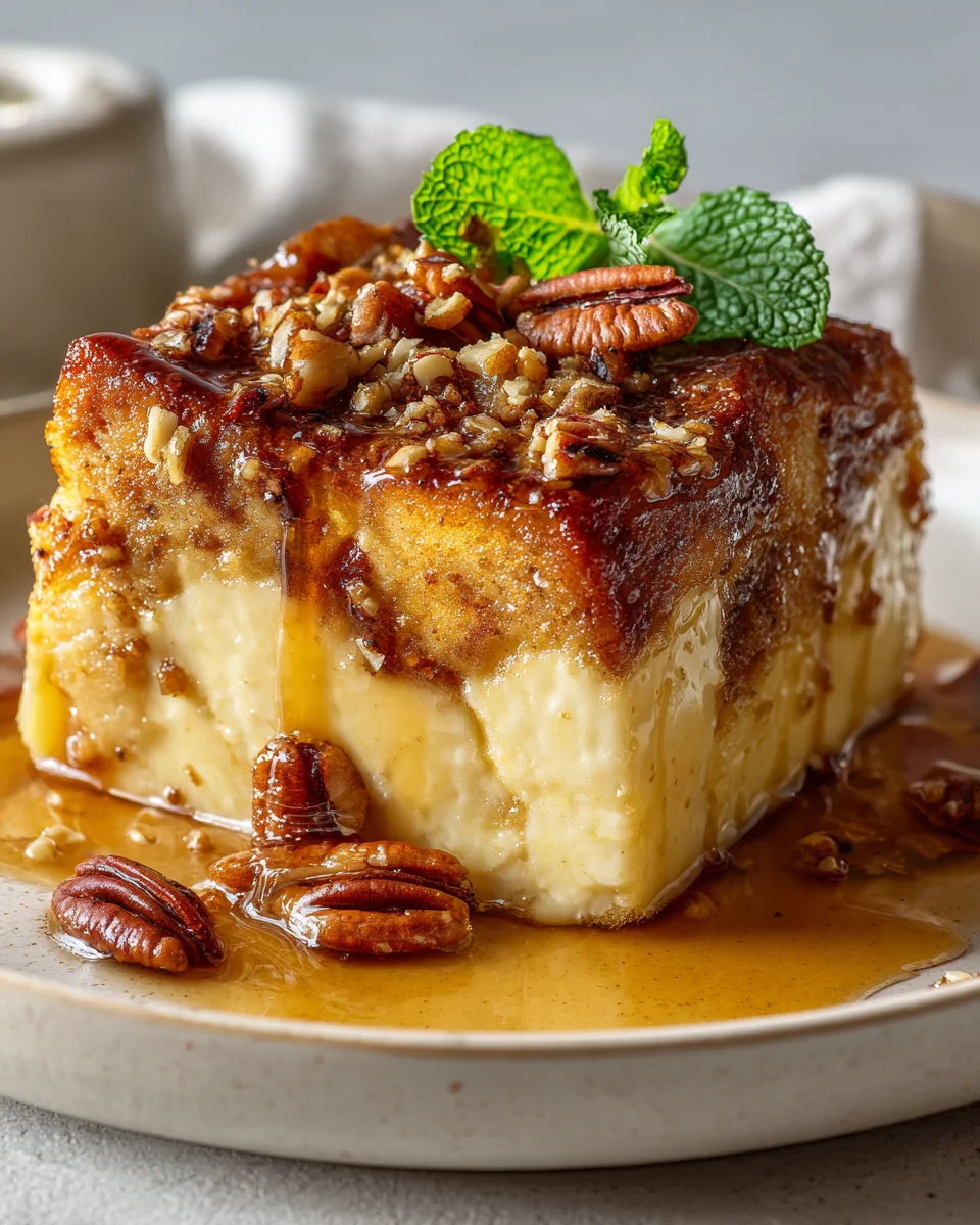 Ahorn-Pekannuss-Brotpudding – Einfaches Traumrezept