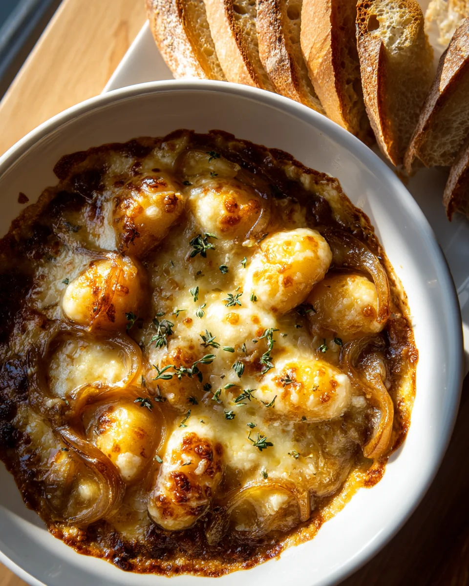 Gebackene Französische Zwiebel Gnocchi: Einfach & Lecker