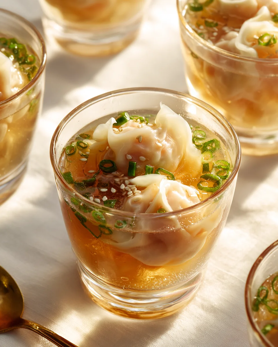 Mini Wonton Suppe im Becher – Der Party-Hit für deine Gäste!