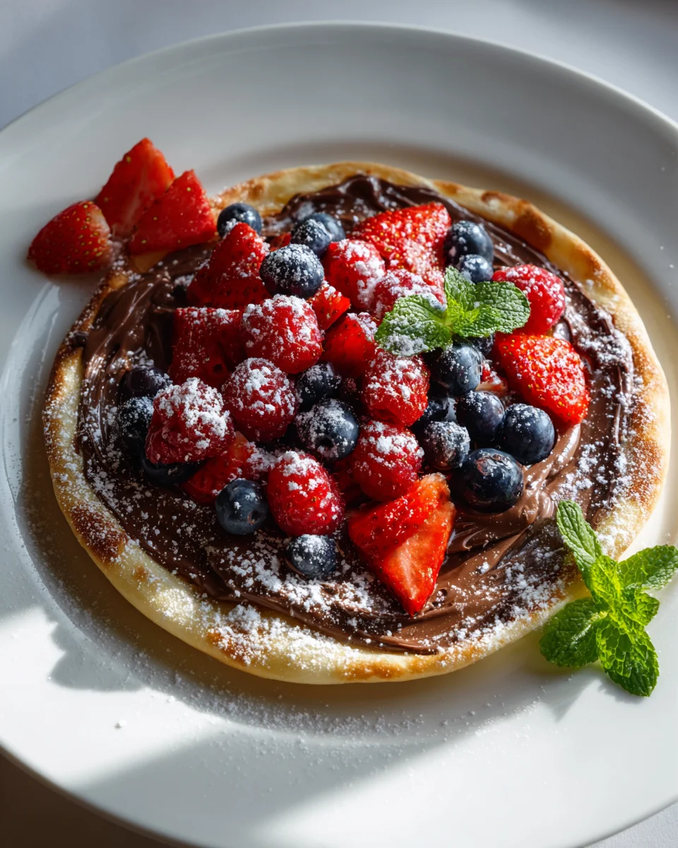Dessert Tortilla Pizza: Nutella & non-alcohol Beeren-Traum!