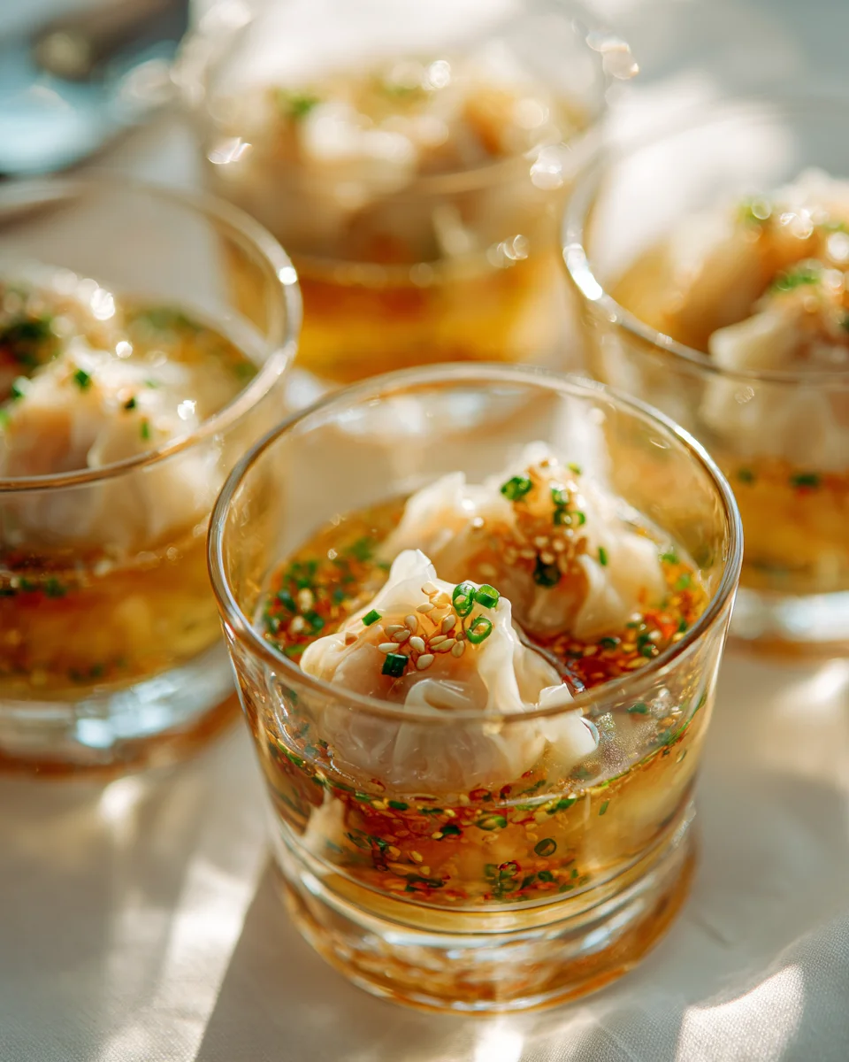 Mini Wonton Suppe im Becher – Der Party-Hit für deine Gäste!