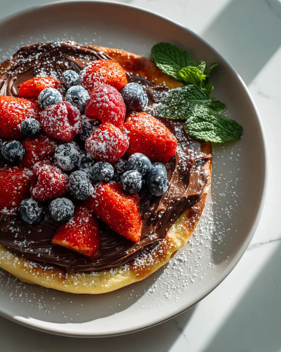 Dessert Tortilla Pizza: Nutella & non-alcohol Beeren-Traum!