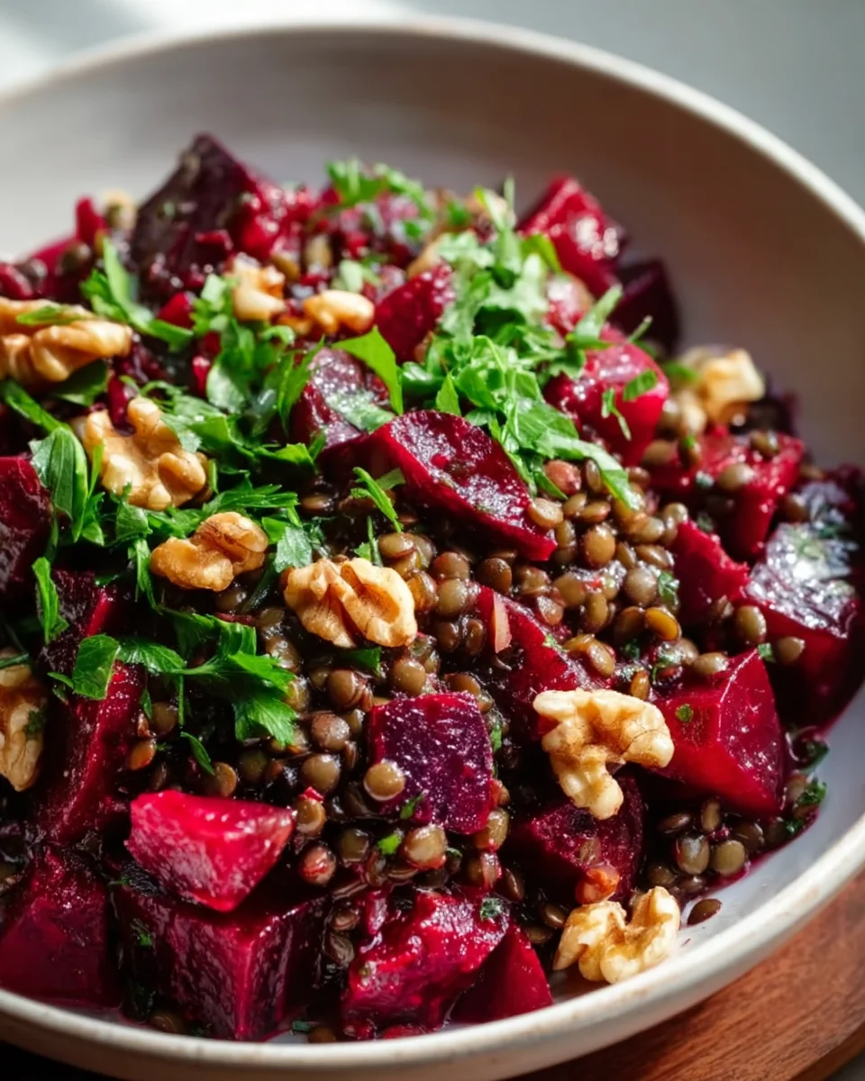 Gesunder Rote Bete Linsen Salat: Frisch, vegan, voller Power