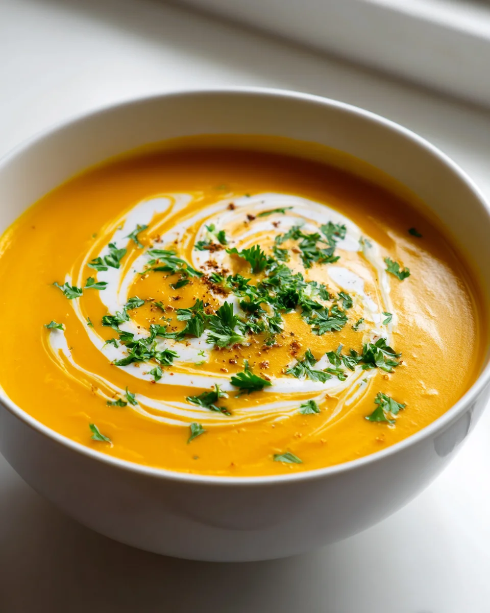 Blitzschnelle Hokkaido Kürbissuppe mit Kokos & Ingwer