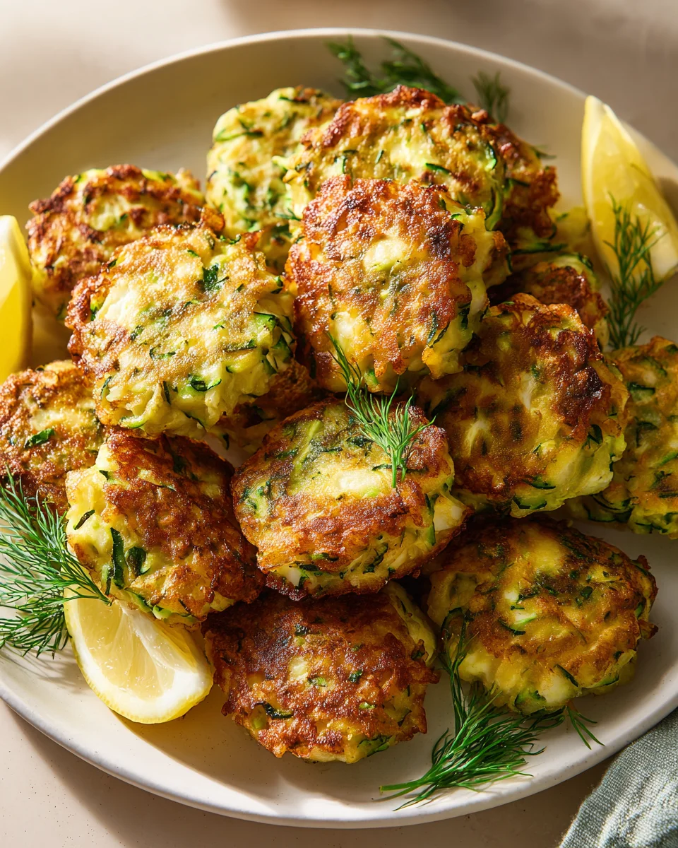 Knusprige Air Fryer Feta-Zucchini-Puffer: Frisch & Leicht