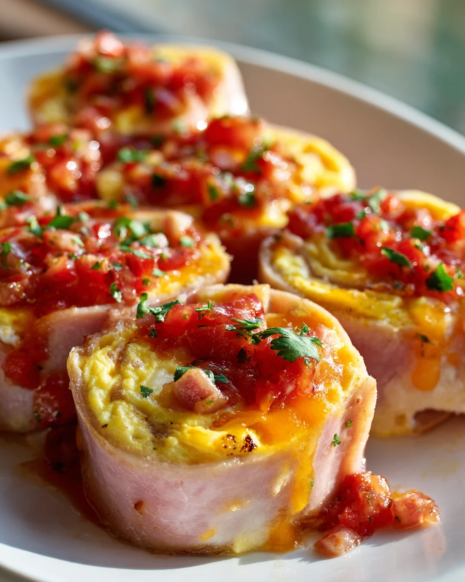 Salsa Beef Ham & Ei Roll Ups: Einfach & schnell zubereitet!