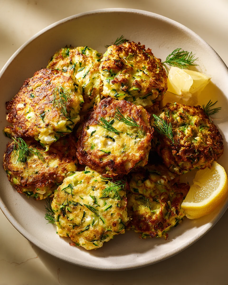 Knusprige Air Fryer Feta-Zucchini-Puffer: Frisch & Leicht