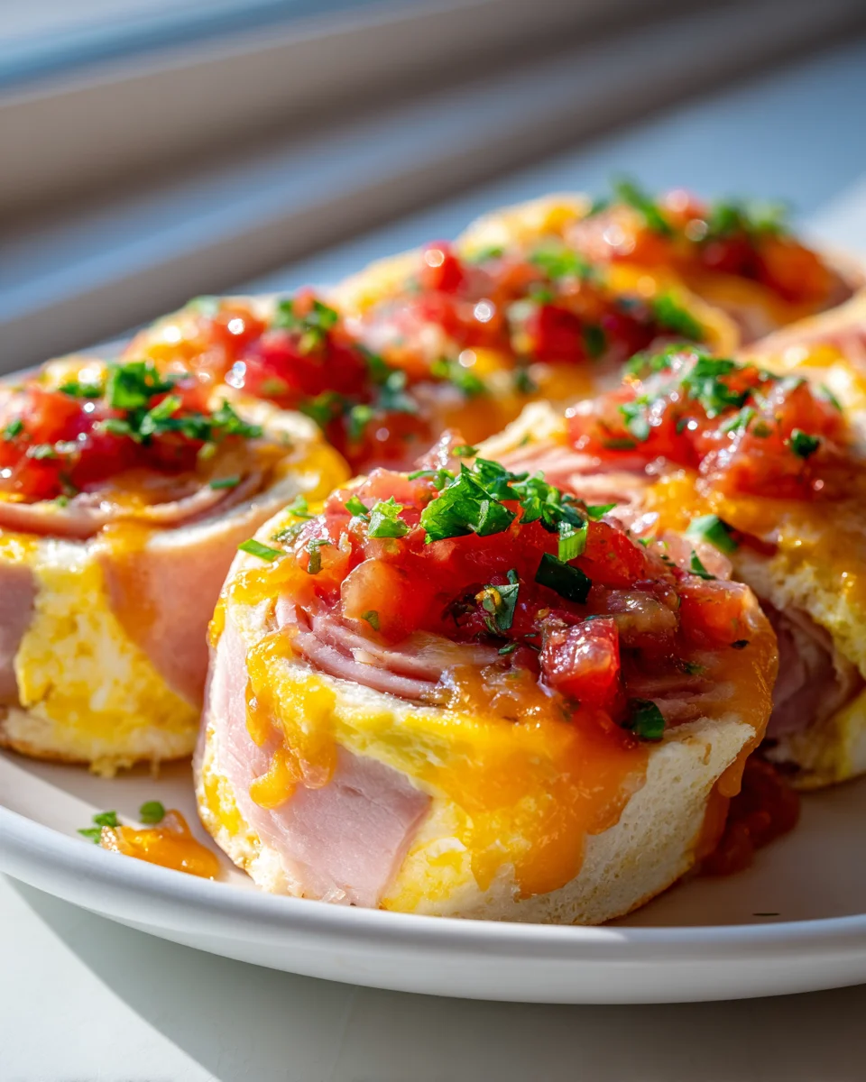 Salsa Beef Ham & Ei Roll Ups: Einfach & schnell zubereitet!