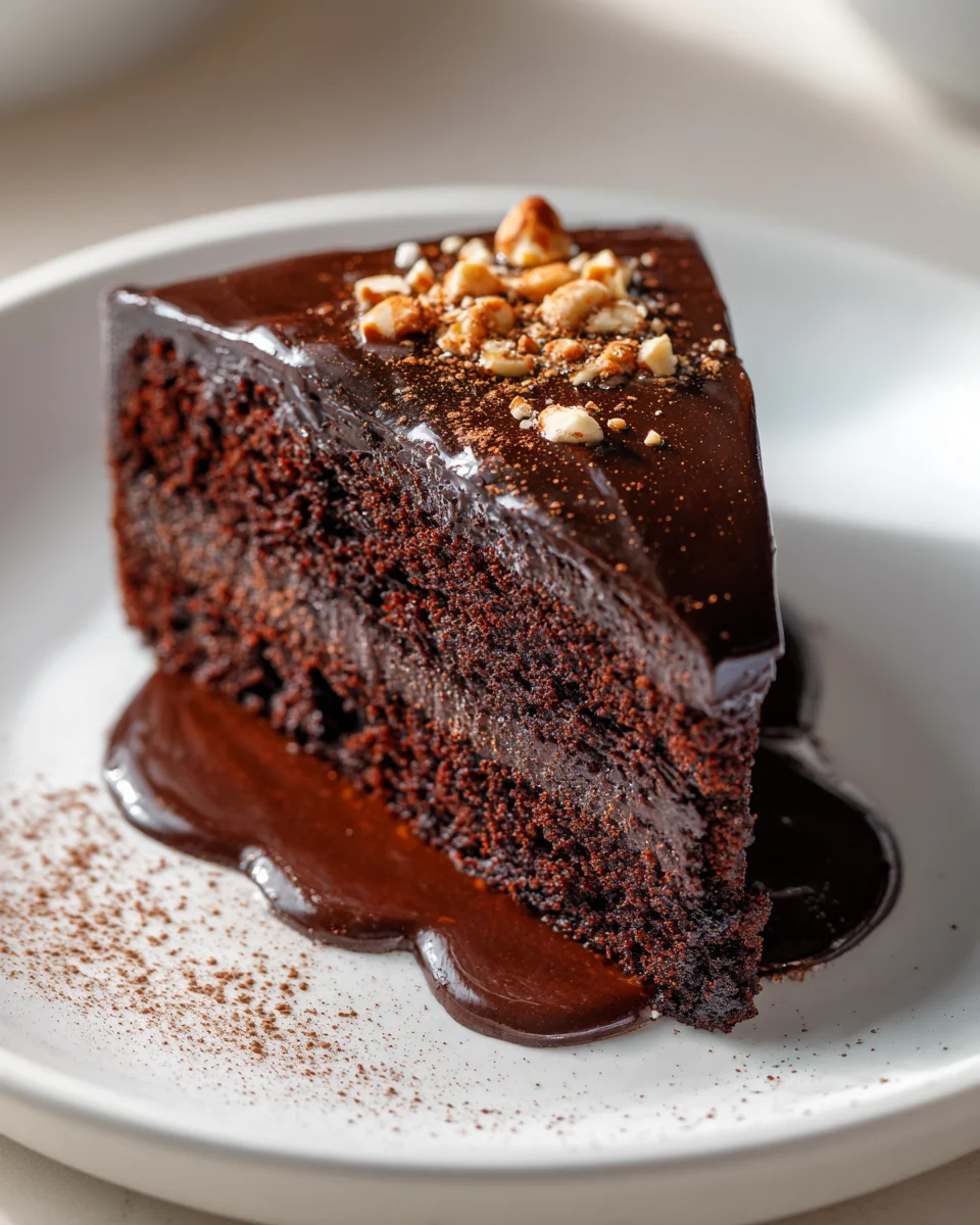 Schoko Erdbeer Alkoholfreier Bierkuchen mit cremiger Ganache
