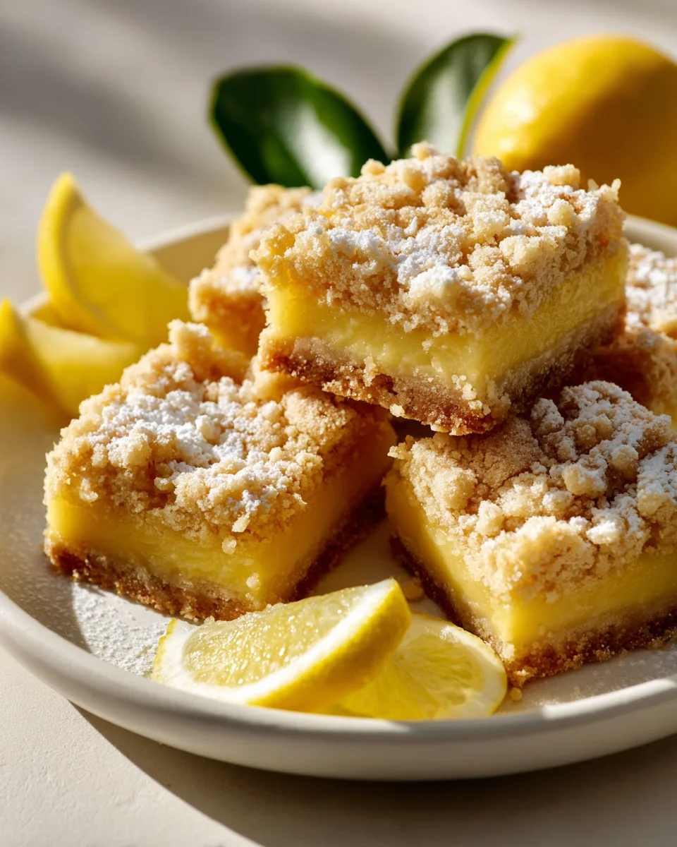 Saftige Lemon Crumb Bars Rezept – Einfach & unwiderstehlich