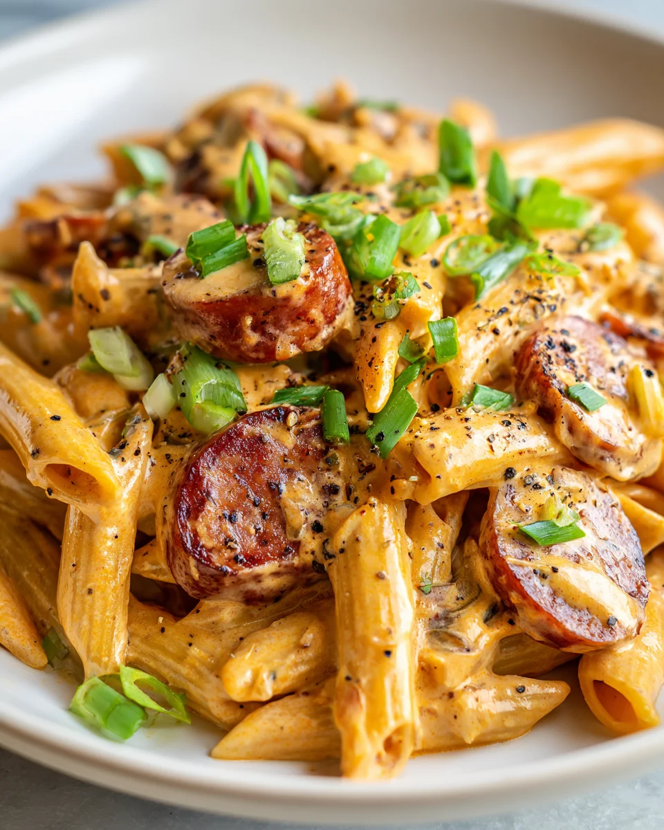 Cajun Wurst Pasta: Schnelles Familienessen in Min.