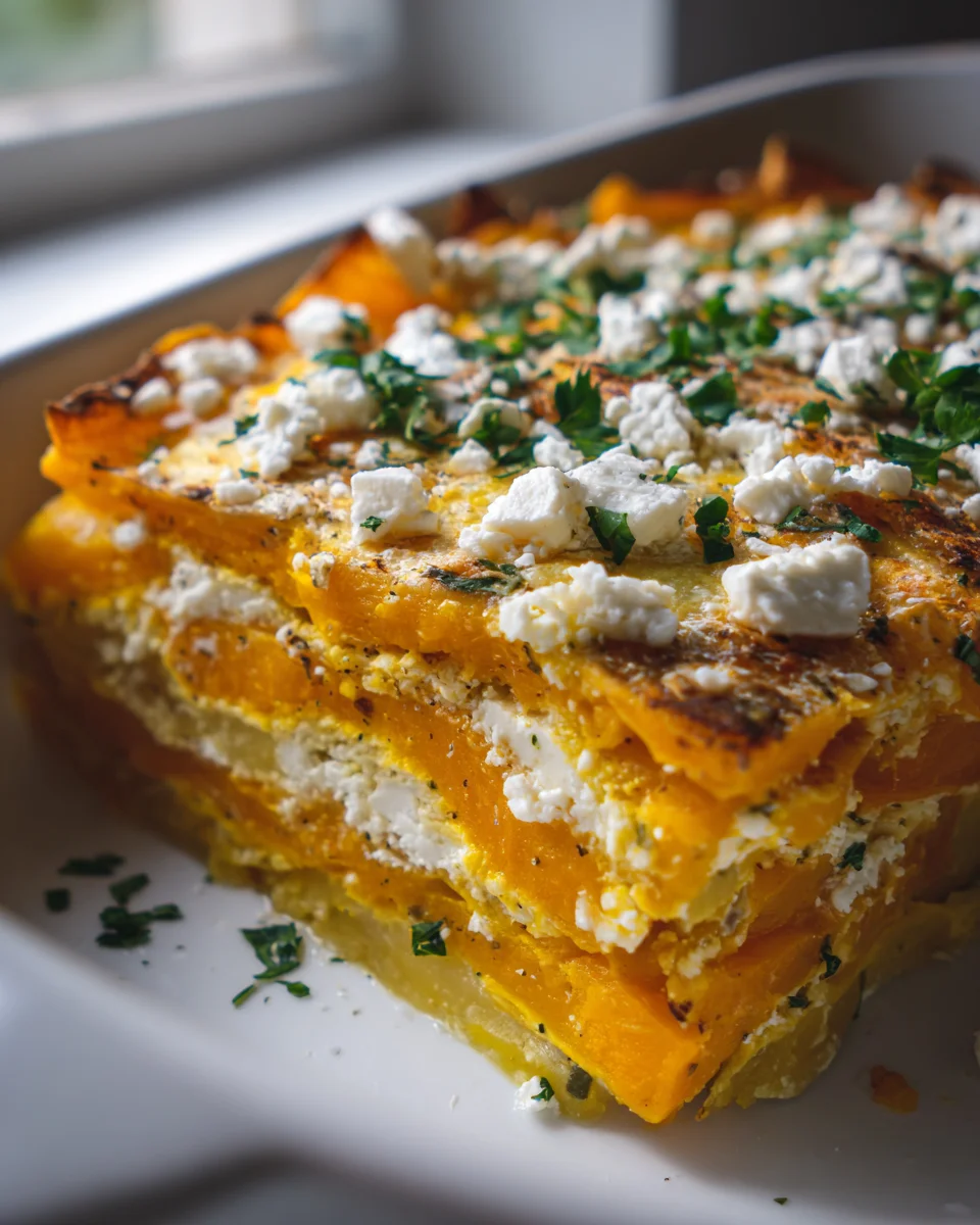 Leckerer Kartoffel Kürbis Feta Auflauf: Einfach & Schnell