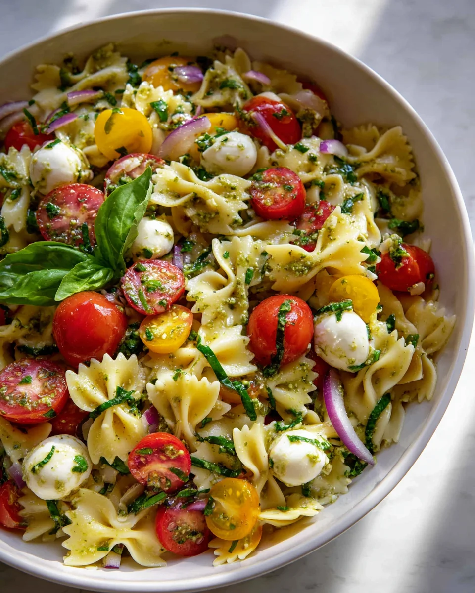 Leckere Bow Tie Pasta Salad: Frisch und einfach zubereitet!